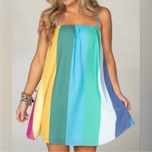 Buddy Love Blue and Green Mini Dress